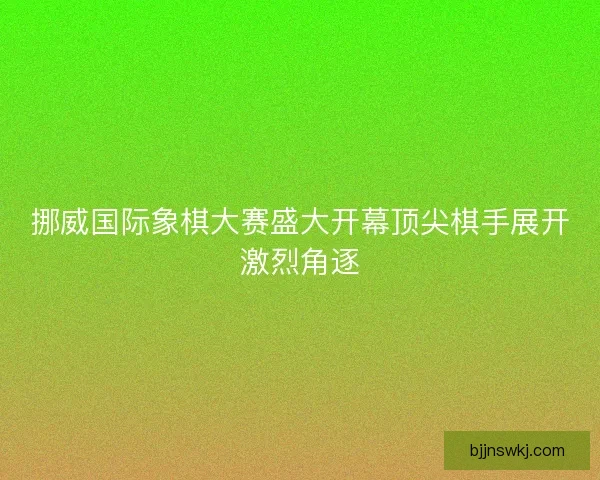 挪威国际象棋大赛盛大开幕顶尖棋手展开激烈角逐