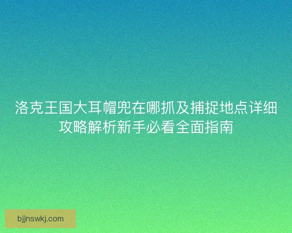 洛克王国大耳帽兜在哪抓及捕捉地点详细攻略解析新手必看全面指南 洛克王国大耳帽兜在哪抓及捕捉地点详细攻略解析新手必看全面指南